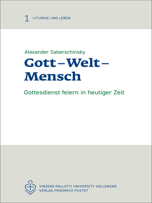Title details for Gott – Welt – Mensch by Alexander Saberschinsky - Wait list